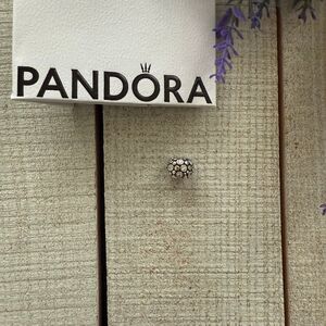 Pandora Sterling Silver Encore Clip with Clear Cubic Zirconia Gems